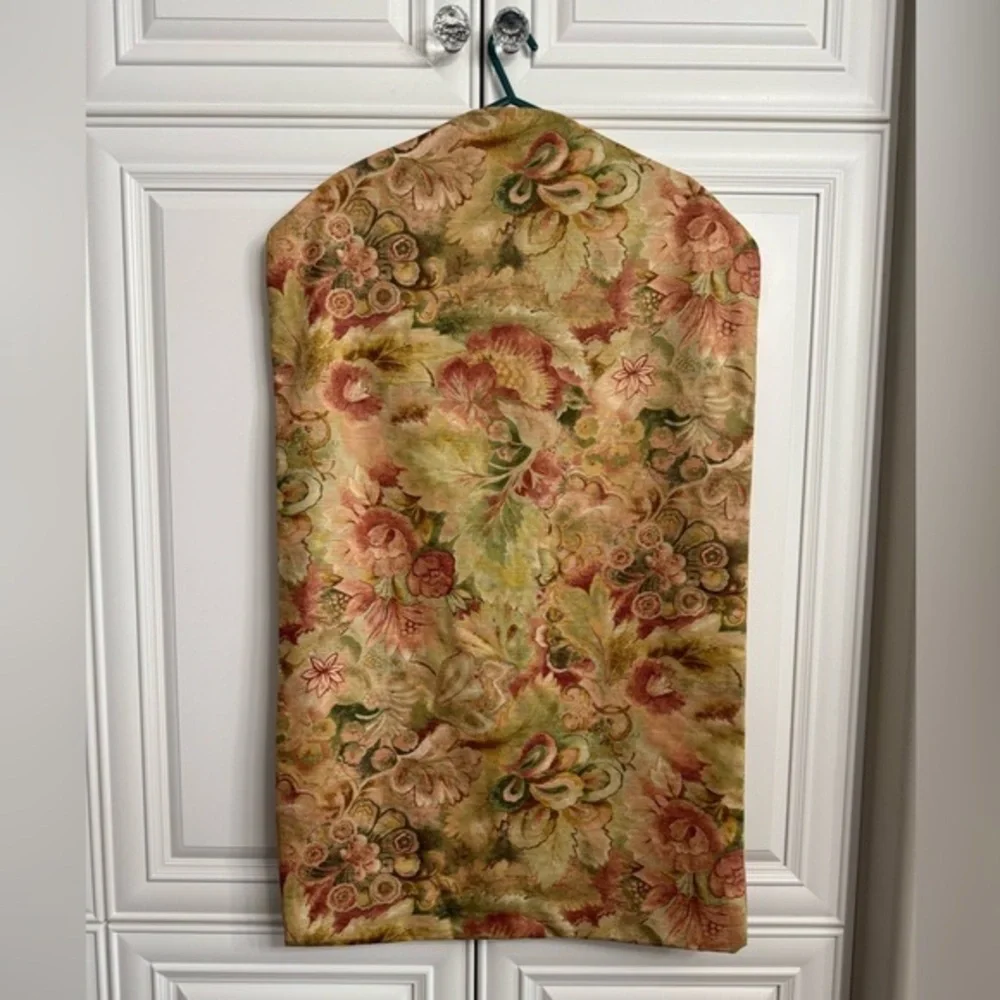 Vtg Zippered Floral Protective Garment Bag for Tops, Shirts, Suits on Hangers